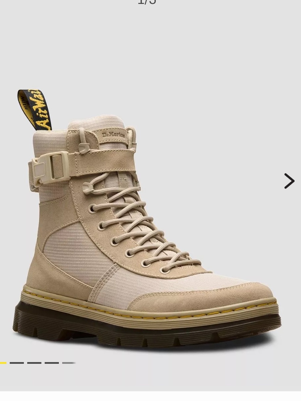 Dr. Martens Men's‎ Sandstone Beige Combat Boot combs tech
